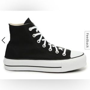 Black platform womens converse